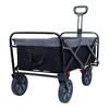 Grungis Folding Wagon Cart with  360lbs Weight Capacity,Heavy Duty Shopping Cart with Wheels,Utility Cart for Camping,Shopping - 4 of 4