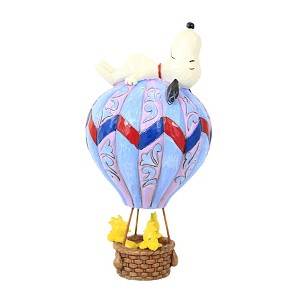 Jim Shore 7.5 Inch Reaching New Heights Snoopy Hot Air Balloon Figurines - 1 of 3