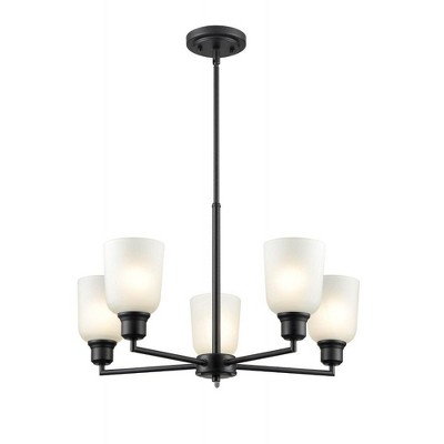 Millennium Lighting Amberle 5 - Light Chandelier in  Matte Black