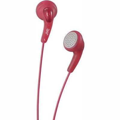 JVC America - JVC HA-F140-RN RASPBERRY RED GUMY HEADPHONE