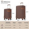 FATMOON Hardshell Luggage Set with TSA Lock, 360° Spinner Wheels, Lightweight Durable Travel Suitcases for Women/Men Carry-On & Check-In - 3 of 4