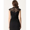 INSPIRE CHIC Women's Wedding Cap Sleeve Formal Sheer Floral Lace Shrug - 3 of 4