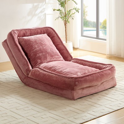 Mjkone Foldable Lazy Sofa, 3-in-1 Fold Small Tatami Sofa Bed,Lounge Chair Sofa by day,Pet Friendly Couch