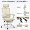Ergonomic Office Chair with Adjustable Headrest, Lumbar Support & Retractable Footrest - Home Executive Desk Chair - 4 of 4