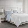 4 Pcs 100% Cotton 500 Thread Count Sheet Set, Solid Color Ultra Soft Bedding, Deep Pocket Flat/Fitted Sheet for All Seasons - 3 of 4