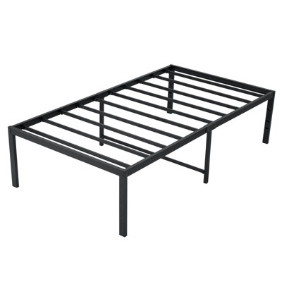 Lusimo 18 Inch Twin Bed Frame Metal Platform Bed Easy Assembly Anti ...