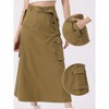 INSPIRE CHIC Women's Midi Trendy Y2K Zip High Waisted Straight Long Skirt - 2 of 4