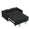 54.3'' Fabric 2-Seater Sofa Bed with 2 Pillows, Solid Wood Frame and High-Density Sponge Cushioning - 3 of 4
