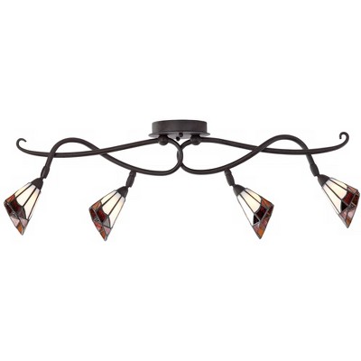 Pro Track® Tiffany-Style Glass Scroll Ceiling Track Light