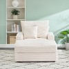 NicBex Corduroy Accent Chair with Ottoman Set,Upholstered Armchair with Cup Holder,Modular Single Sofa with Footrest for Bedroom,Living Room - 4 of 4