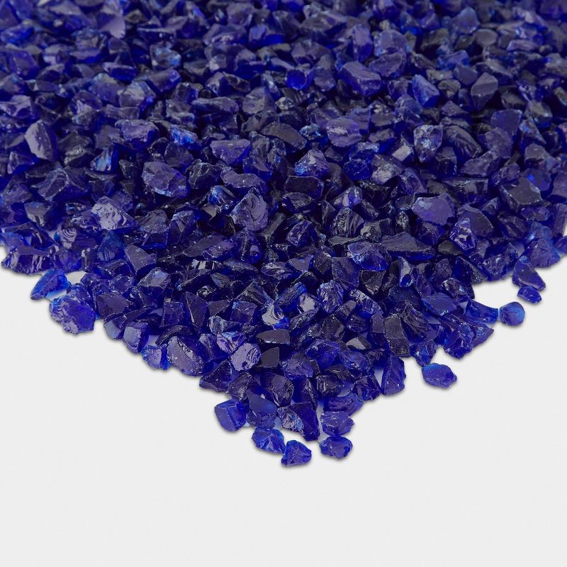 20lb Fire Glass Reflective Chips Cobalt Blue - Real Flame, 1 of 5