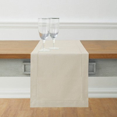 Solino Home Cotton and Linen Hemstitch Table Runner