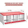 Metal Chicken Laying Box with Vented Holes & Swing Perch, Egg Nesting Box for Chickens, Hens, Ducks - 3 of 4