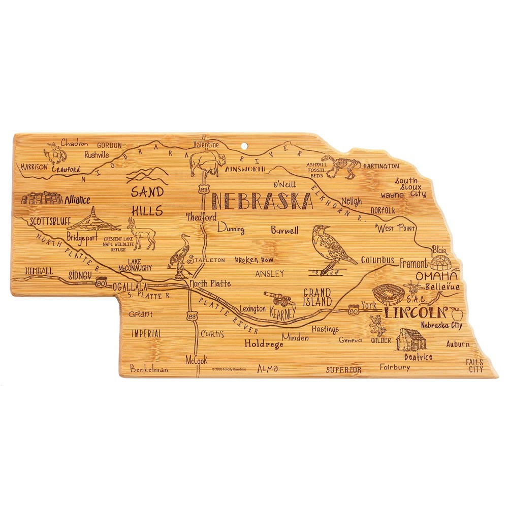 Totally Bamboo Destination Nebraska Serving and Cutting Board