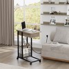 29.5 InchC Shaped End Table with Charging Station, Flip Top Sofa Side Table with USB Ports and Outlets, End Table with 3 Tier Storage Shelf - 3 of 4