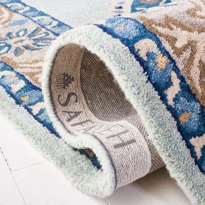 Antiquity Blue and Silver 8' x 10' Wool Tufted Area Rug