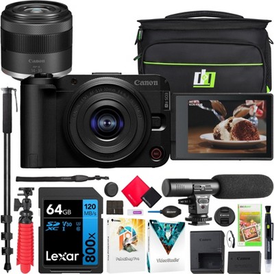 Canon EOS R50 V Mirrorless Camera Content Creators w/ 14-30mm Lens 6895C012 Bundle