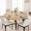 47'' Round Dining Table, Industrial Round Kitchen Table for 4-6 People, Wooden Kitchen Furniture with Heavy Duty Metal Legs for Small Dining Room - 2 of 3