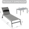 PAGED Outdoor Lounge Chairs with Side Table,3PC Outdoor Chaise Lounge Chair Set with Adjustable Backrest,2 Lounge chairs and 1Table - 3 of 4