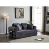 TiramisuBest Floor Couch, Convertible Floor Sofa Bed with Pillow, Chenille Fabric Compression Futon Couch Sleeper for Living & Bedroom, Gray - 2 of 4