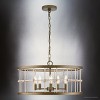 Urban Ambiance Luxury Transitional Indoor Chandelier,  11-1/2''H x 22"W x 22''D,  Aged Brass Finish, UHP4691 - 3 of 4