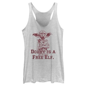 Women's Harry Potter Dobby is a Free Elf Racerback Tank Top - 1 of 4