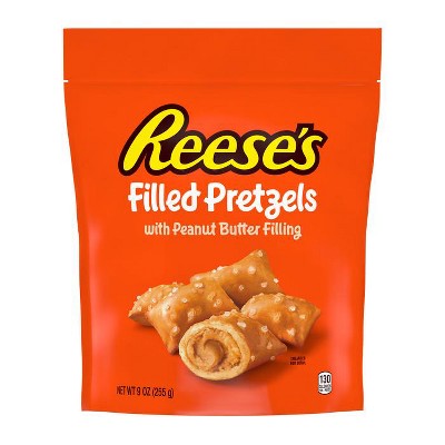 REESE’S Peanut Butter Filled Pretzels, 9 oz Bag