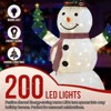 SEVOBAL 5.7FT Snowman Holding Small Tree Christmas Yard Decorations, Pull Up Snowman for Xmas Outdoor Holiday Indoor Decor, White, 45.3"*28.3"*67.7" - 2 of 4