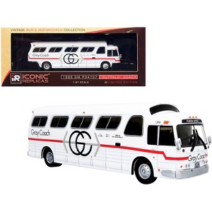 1966 GM PD4107 "Buffalo" Coach Bus "Gray Coach" "Pearson Airport" (Ontario, Canada) 1/87 Diecast Model by Iconic Replicas - 1 of 4