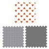 Bacati - Playful Fox Crib Rail Guard Covers set of 2 Orange/Gray - image 4 of 4