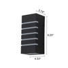LLHZSY 9 1/4" High Modern Outdoor Wall Sconce Light Fixture Mount Porch House Exterior-Black - 3 of 4