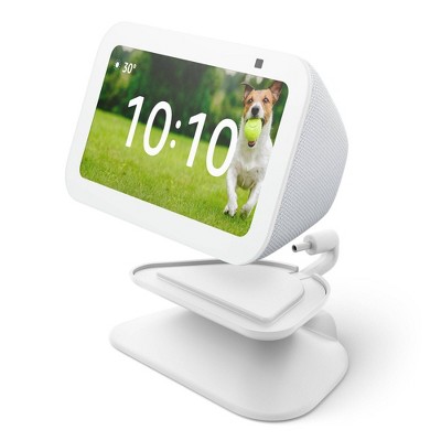 Amazon Echo Show 5 (3rd Gen) Adjustable Stand with USB-C Charging Port -  Glacier White