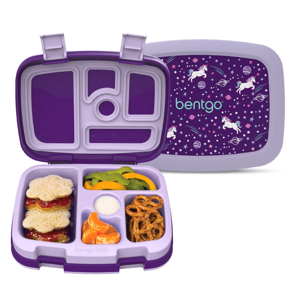 Bentgo Kids' Prints Leak-Proof, 5-Compartment Bento-Style Lunch Box - Unicorn