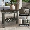 Resenkos Shower Ottoman Bench,Shower Bench, Waterproof Shower Stool with Handle, Storage Shelf, Dark Gray - 2 of 4