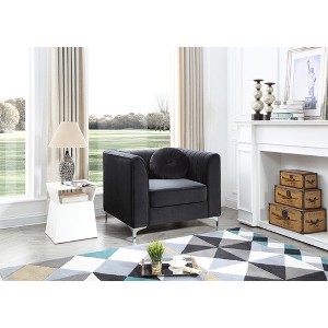 Upholstered Contemporary Sloped Armchair with Generous Seat Depth and Easy Assembly for Living Room - 1 of 4