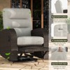 LayinSun Oversized Wicker Outdoor Swivel Glider Recliner Lounge Chair - 3 of 4