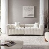 Modern 3-Seater Modular Sofa for Living Room, Upholstered Space-Saving Sofa, Couch with Metal Legs and Velvet Cover Pillows-Baofuwish - 2 of 4