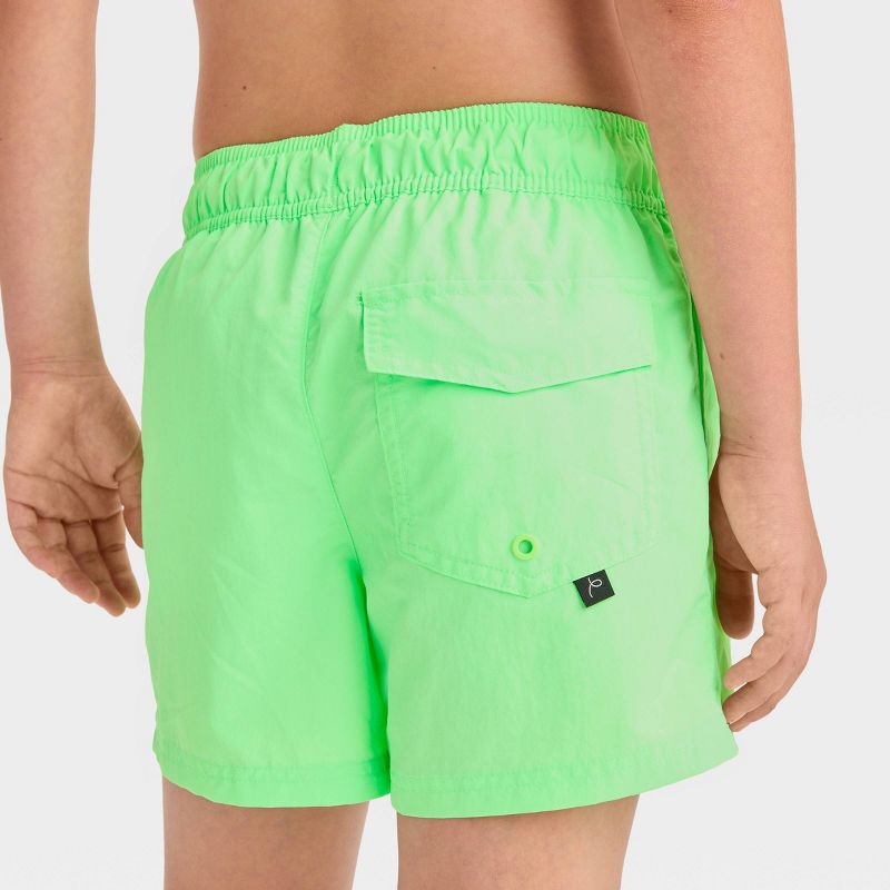 Boys&#39; Snappy Solid Swim Shorts - art class&#8482; Green, 3 of 5