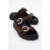 Morelia - Brown Suede Leather Slide Sandal (Women) | Forever & Always Shoes - 2 of 4