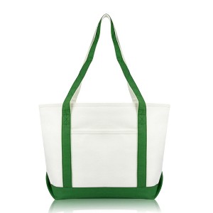 Dalix Daily Shoulder Tote Bag Premium Cotton - 1 of 4