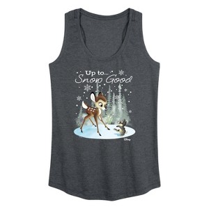 Women's - Disney - Christmas - Up To Snow Good Graphic Racerback Tank - 1 of 4
