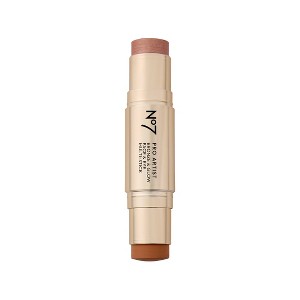 No7 Pro Artist Bronzer Highlighter Multistick Light Bronze + Champagne Glow - 0.21oz - 1 of 4