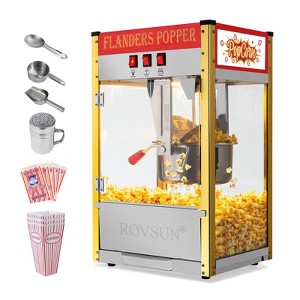 ROVSUN Popcorn Machine Movie Theater Style with 8 Ounce Kettle Makes Up to 32 Cups, Countertop Popcorn Maker Commercial Popcorn Machine - 1 of 4