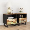 vidaXL Cabinet Storage Accent Nightstand End Table for Bedroom Solid Wood - 2 of 4