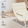 Whisen Patio Chaise Lounge Chairs Set of 3, Pool Lounge Chair with Acacia Side Table - 4 of 4