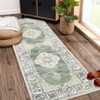 COZONY Washable Boho Distressed Area Rug with Non-Slip Backing, Low Pile Stain Resistant Carpet for Living Room - 4 of 4