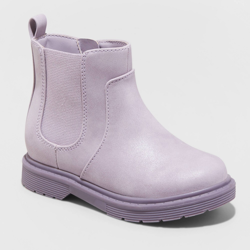 size 8 Toddler Girls' Delaney Chelsea Boots - Cat & Jack Purple 8