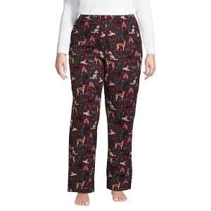 Lands' End Women's Print Flannel Pajama Pants - 1 of 3
