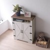 6-Tier Shoe Cabinet with Adjustable Shelves & 2-Tier Open Storage, Farmhouse Freestanding Shoe Organizer with Anti-tip Fitting for Entryway, White - 4 of 4