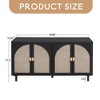 Storage Cabinet With Rattan Door,Adjustable Shelves,Buffet Cabinet - 59.06"Lx15.75"Wx31.5"H - Leovsnove - 4 of 4